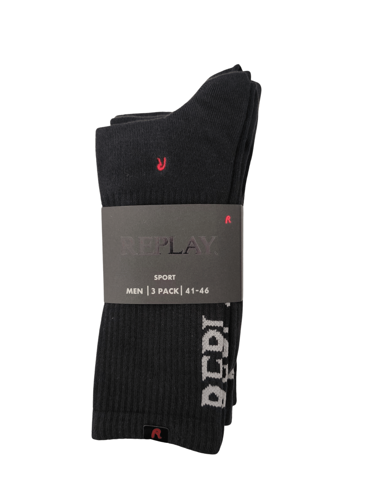 מארז 3 זוגות גרביים גבוהות Replay מידות 41-46